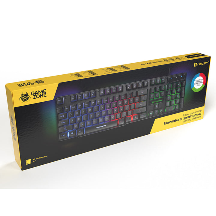 Clavier gaming Tracer, rétro-éclairage LED, USB, GAMEZONE LoCCar