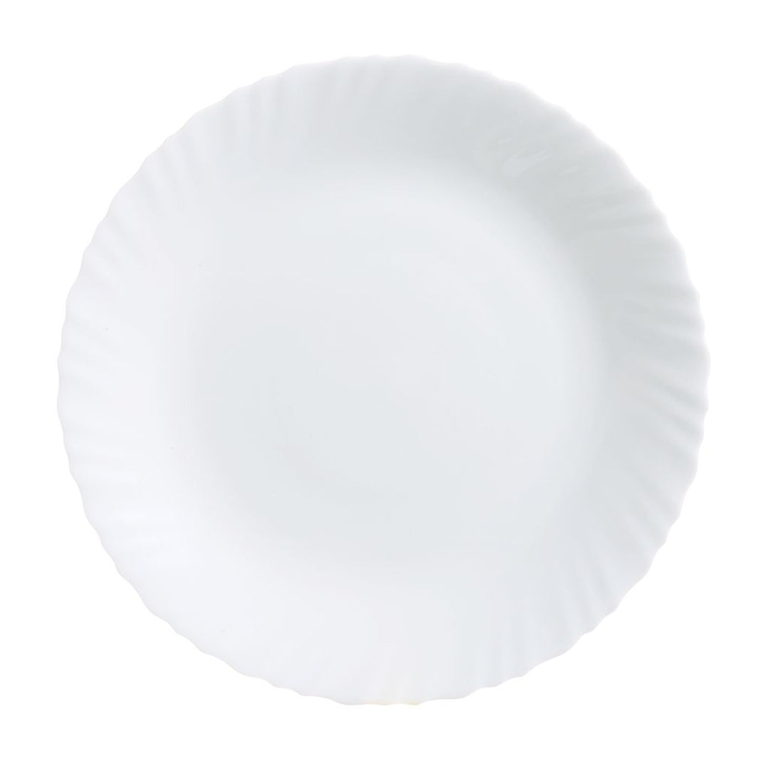 Assiette plate Luminarc, blanche, ronde, 25 cm, Feston