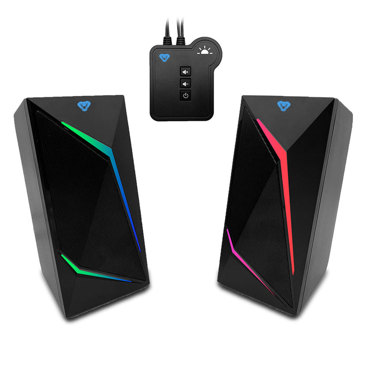 Media-Tech COBRA PRO URION 2.0 MT3172 2.0 Gaming-luidsprekers met Bluetooth, RGB LED-achtergrondverlichting