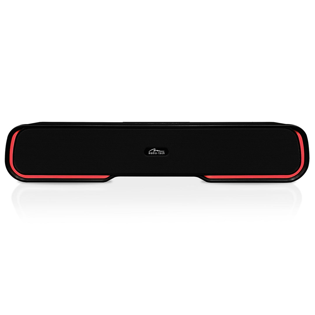 Draagbare Bluetooth-soundbar, meerkleurige RGB-achtergrondverlichting, RMS 10 W, PMPO 450 W, FM-radio, MP3. AUX, ingebouwde oplaadbare batterij, Media-Tech PHANTOM BT