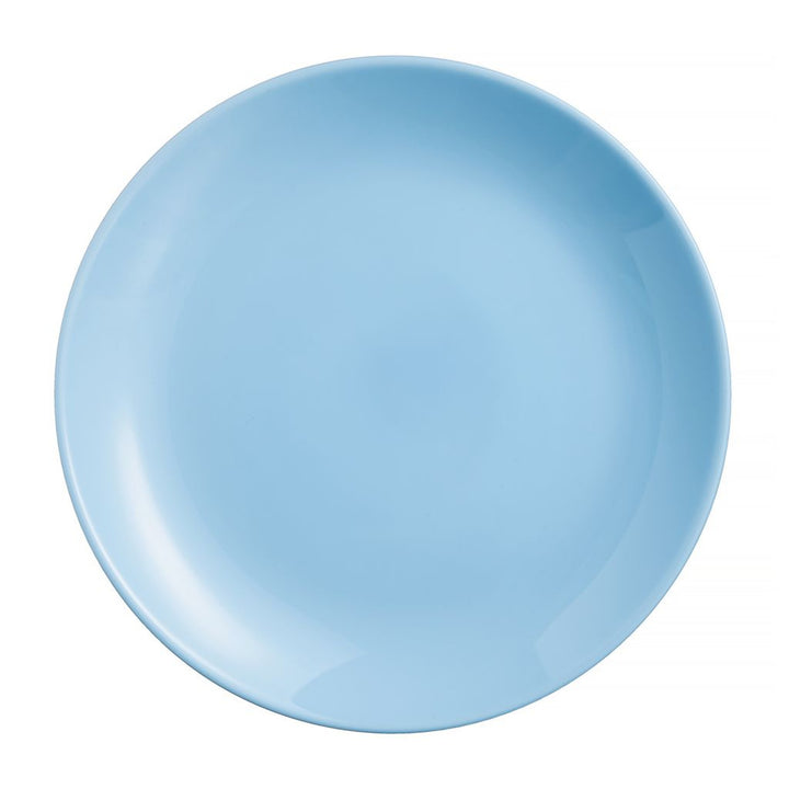 Luminarc plat bord, blauw, rond, 25 cm, Diwali lichtblauw