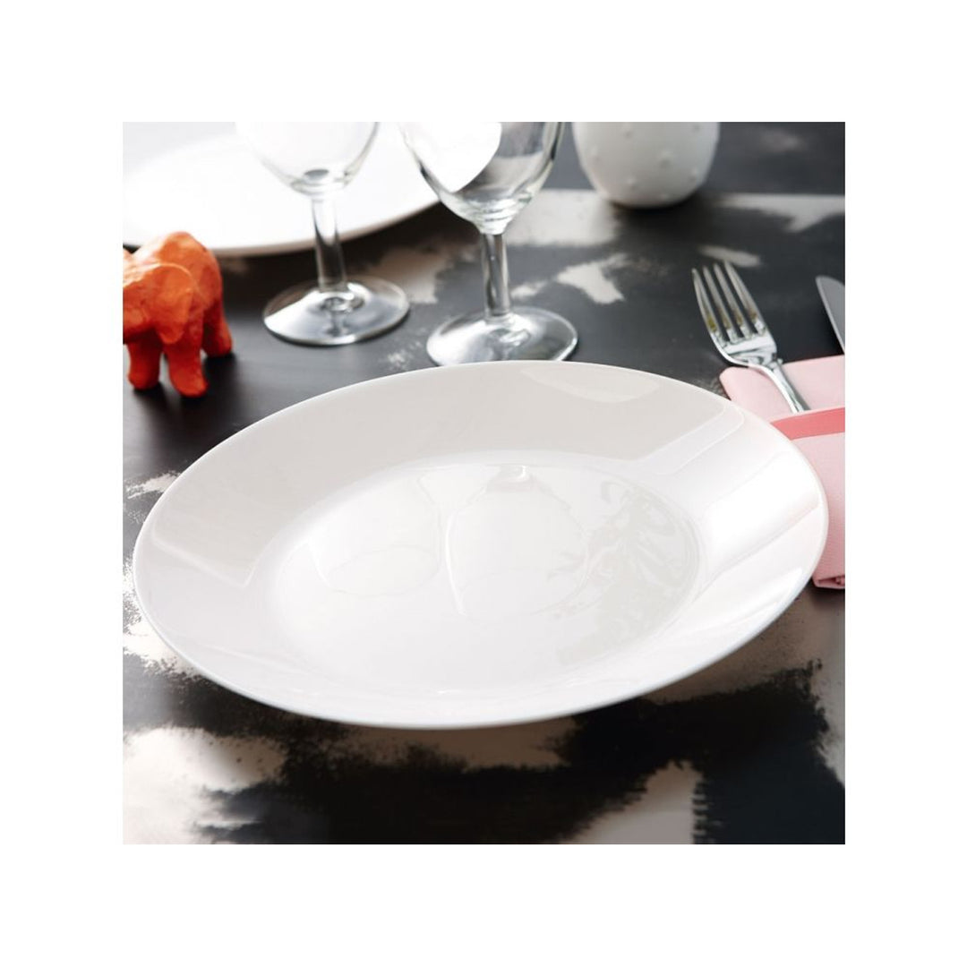 Luminarc plat bord, rond, 25 cm, wit, Arcopal Zelie