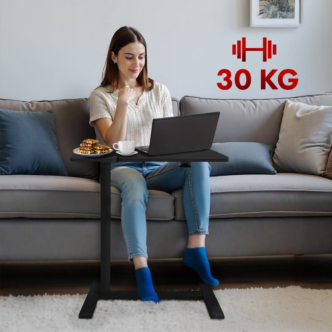 Support mobile Maclean pour bureau/ordinateur portable, noir, hauteur réglable 76-109cm, max. 30kg , MC-120 B