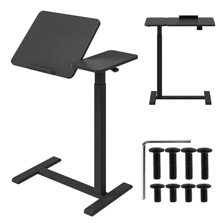 Support mobile Maclean pour bureau/ordinateur portable, noir, hauteur réglable 76-109cm, max. 30kg , MC-120 B