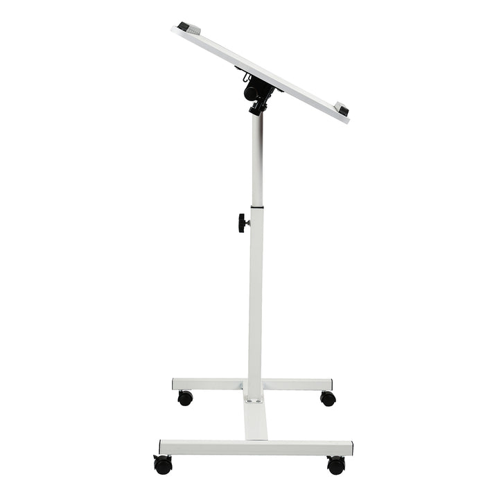 Support mobile pour bureau et ordinateur portable Maclean, blanc, réglable en hauteur 59-89cm, max. 30kg , MC-121 W