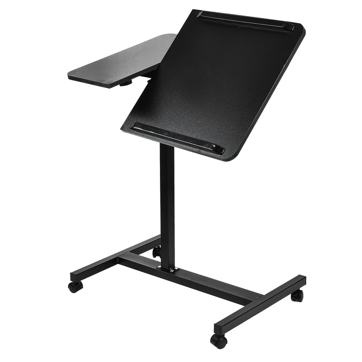 Support mobile pour bureau/ordinateur portable Maclean, noir, réglable en hauteur 59-89cm, max. 30kg , MC-121 B