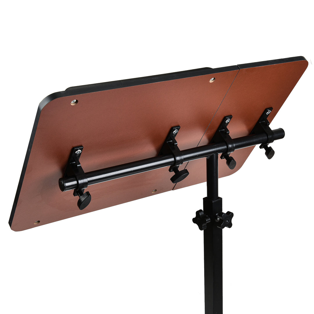 Support mobile pour bureau/ordinateur portable Maclean, noir, réglable en hauteur 59-89cm, max. 30kg , MC-121 B