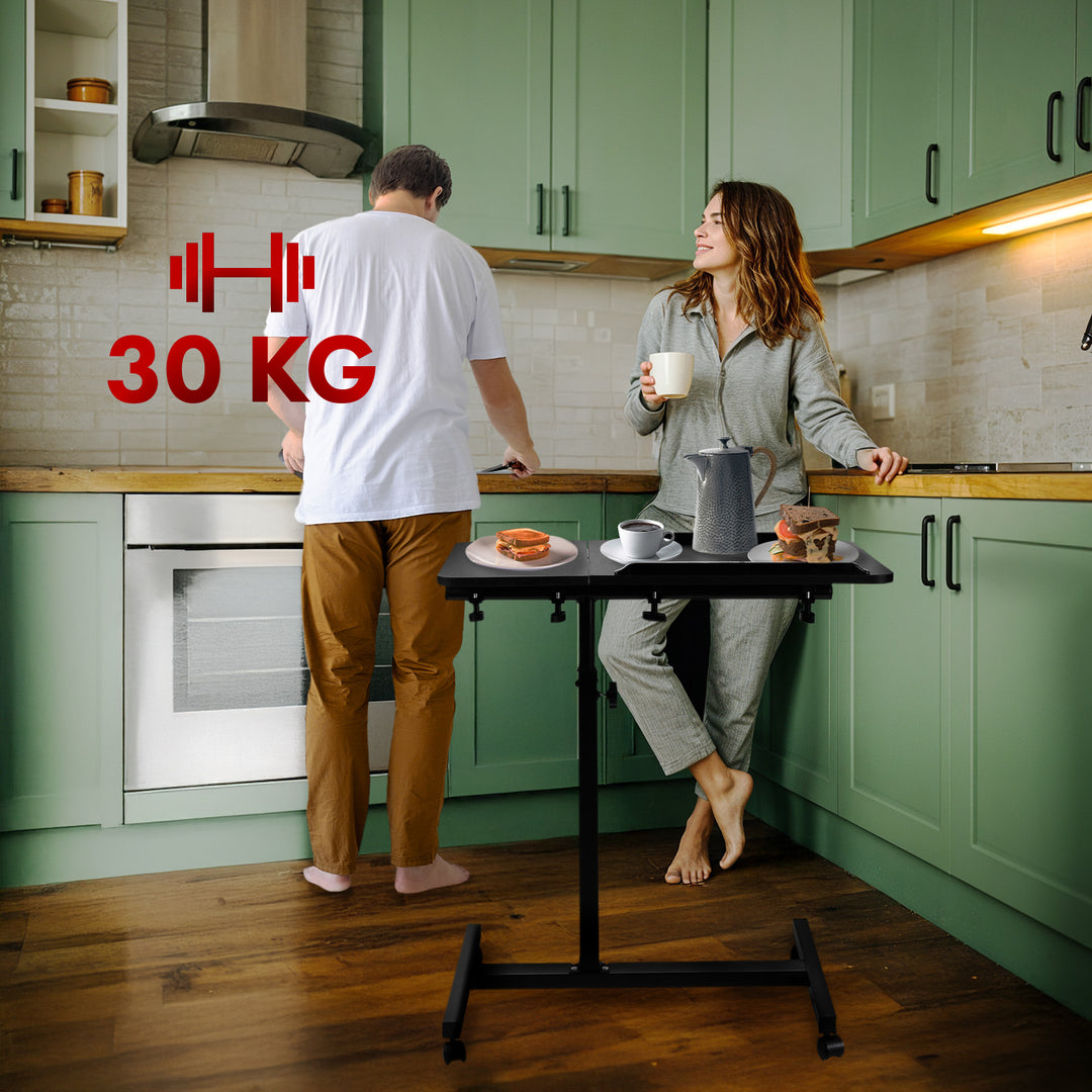 Support mobile pour bureau/ordinateur portable Maclean, noir, réglable en hauteur 59-89cm, max. 30kg , MC-121 B