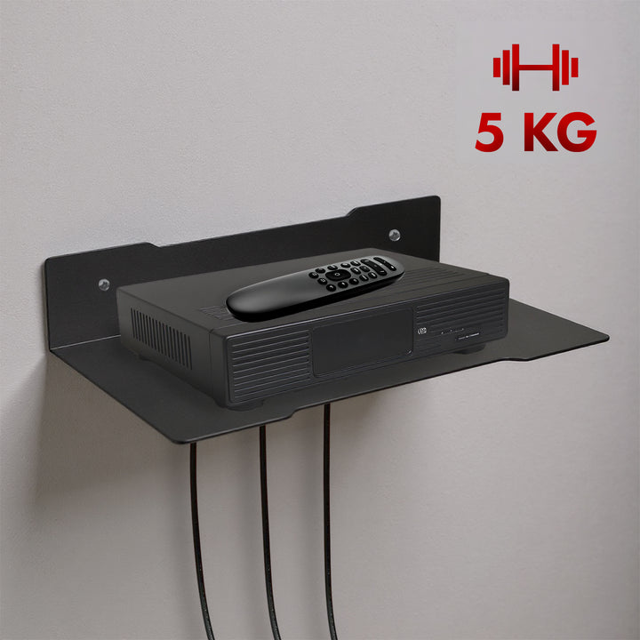 Tablette murale pour décodeur Maclean, simple, max. 5kg, acier, MC-122