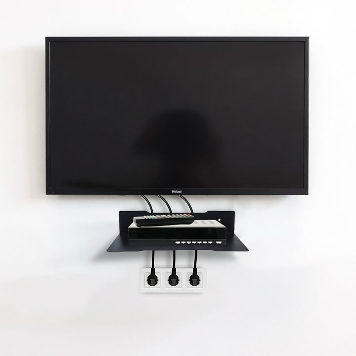 Tablette murale pour décodeur Maclean, simple, max. 5kg, acier, MC-122