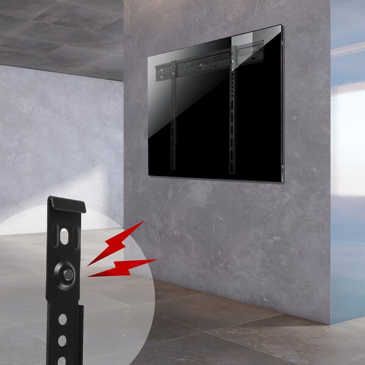 Support mural ultra plat Maclean pour TV, 40-85", max VESA 600x400, charge jusqu'à 80kg, MC-123