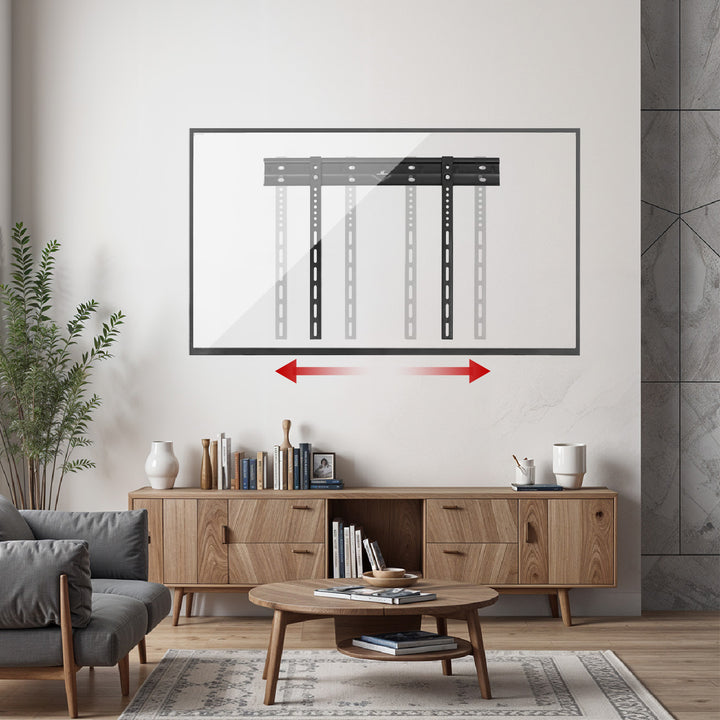 Support mural ultra plat Maclean pour TV, 40-85", max VESA 600x400, charge jusqu'à 80kg, MC-123
