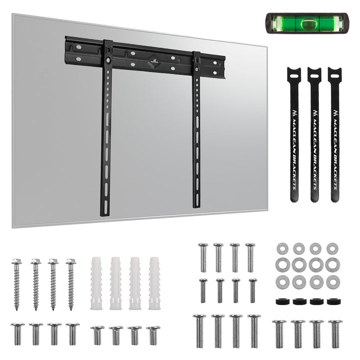 Support mural ultra plat Maclean pour TV, 40-85", max VESA 600x400, charge jusqu'à 80kg, MC-123