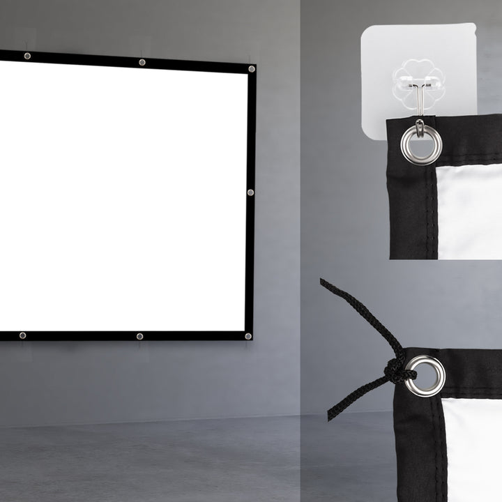 Écran de projection Maclean, 150", 330x187cm, bord 25mm 16:9, crochets de tension, MC-167