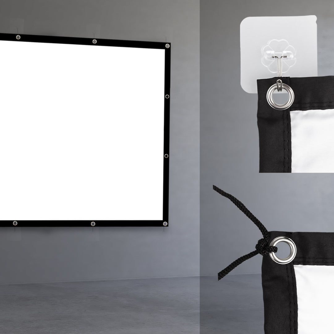 Écran de projection Maclean, 150", 300x220cm, bordure 25mm 4:3, crochets de tension, MC-168