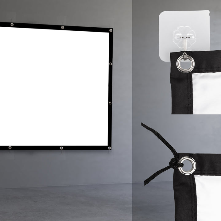 Écran de projection Maclean, 150", 300x220cm, bordure 25mm 4:3, crochets de tension, MC-168