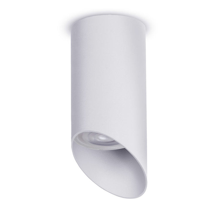 Maclean opbouw-/buisarmatuur, spot, rond, aluminium, GU10, 55x130mm, wit, MCE360 W+LED-lamp GU10 7W Maclean Energy MCE437 WW warm wit 3000K, 220-240V~, 50/60Hz, 490 lumen