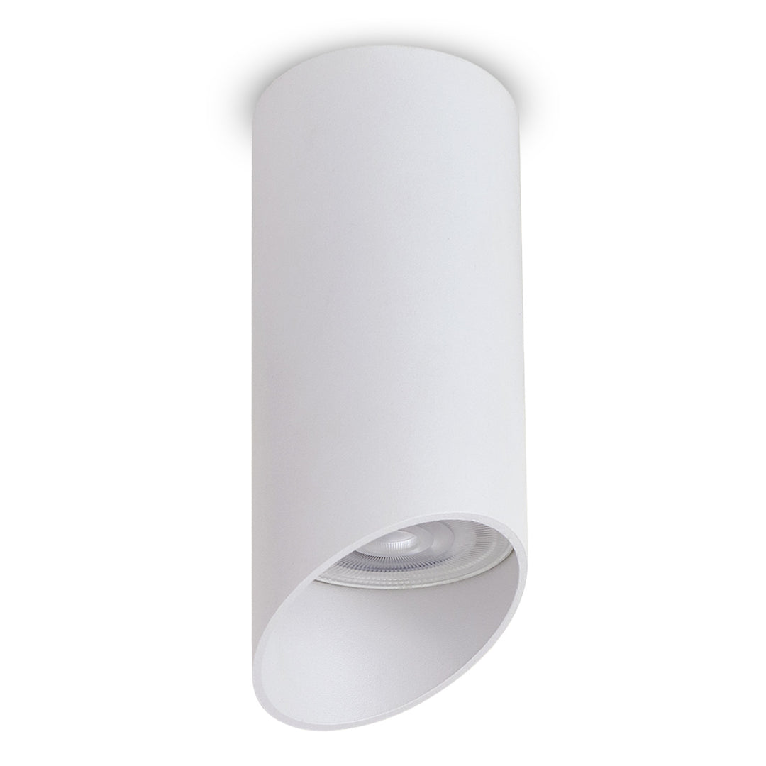 Maclean luminaire en saillie/tube, spot, rond, aluminium, GU10, 55x130mm, blanc, MCE360 W+Lumière LED GU10 7W Maclean Energy MCE437 WW blanc chaud 3000K, 220-240V~, 50/60Hz, 490 lumens