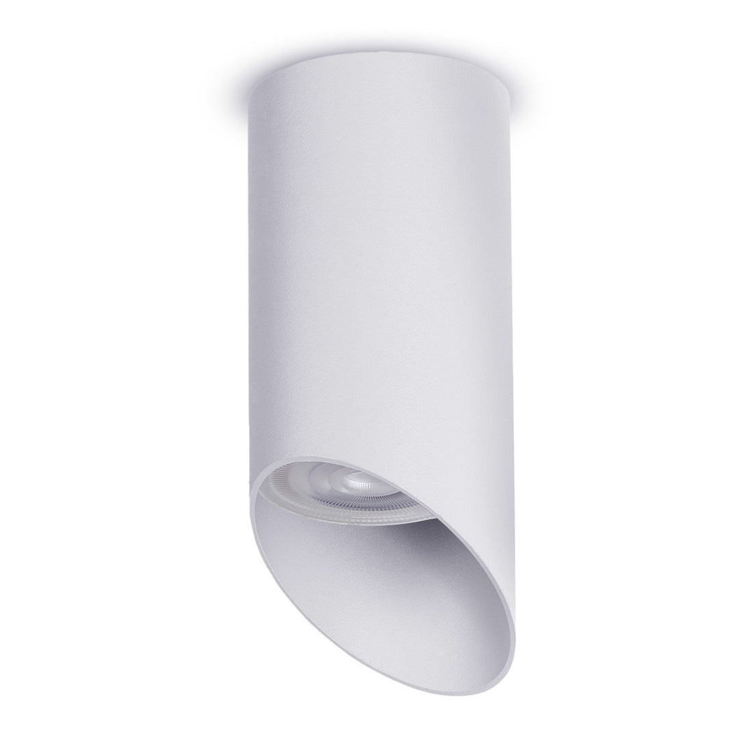 Maclean MCE360 W opbouwarmatuur/ronde spot buis aluminium GU10 55x130 mm witte LED lamp GU10 7W Maclean Energy MCE437 NW neutraal wit 4000K 220-240V ~50/60Hz 490 lumen