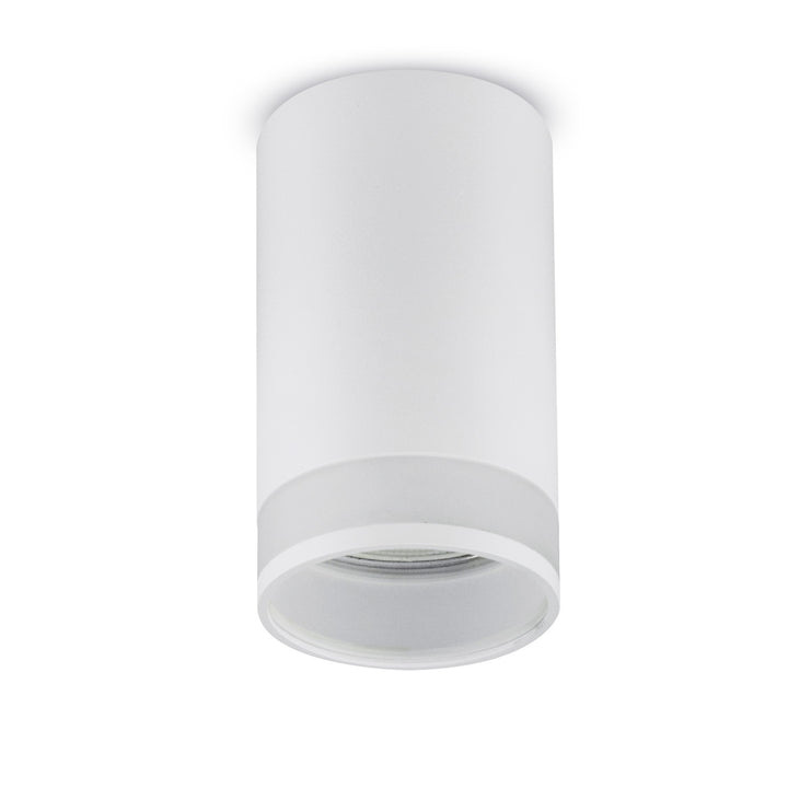 Maclean luminaire en saillie/tube, spot, rond, aluminium, GU10, 55x130mm, blanc, MCE361 W+LED ampoule GU10 7W Maclean Energy MCE437 WW blanc chaud 3000K, 220-240V~, 50/60Hz, 490 lumens