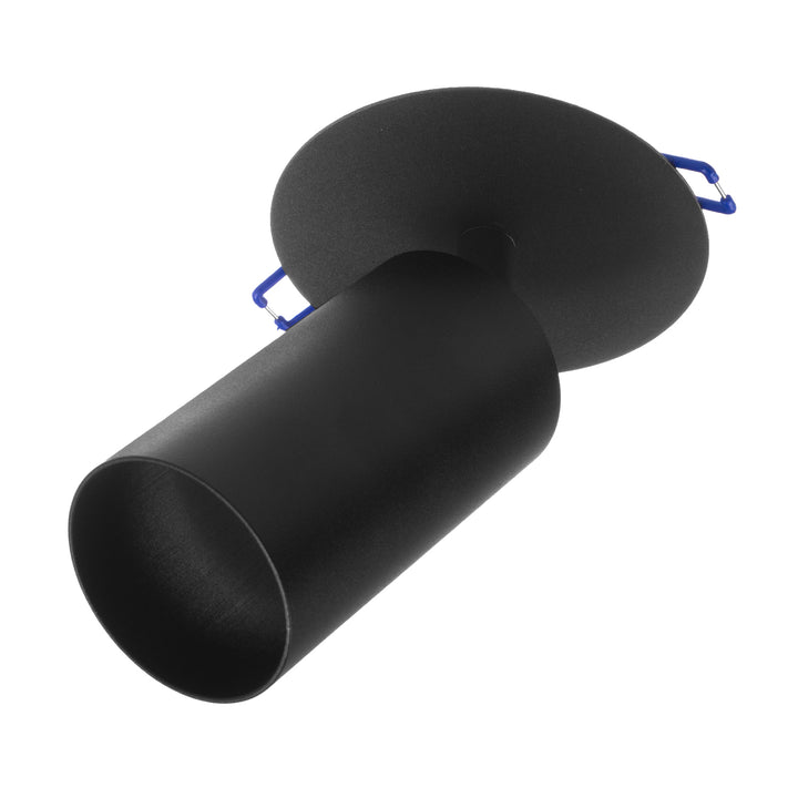 Maclean encastré / tube lumineux, spot, rond, aluminium, GU10, 55x130mm, noir, MCE364 B+LED ampoule GU10 7W Maclean Energy MCE437 WW blanc chaud 3000K, 220-240V~, 50/60Hz, 490lm