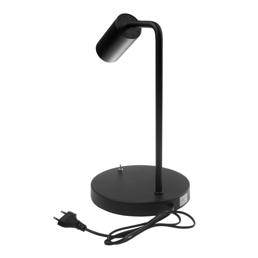 Maclean GU10 bureaulamp, spot, rond, GU10, met schakelaar 55x90mm, zwart, MCE370 B + LED lamp GU10 7W Maclean Energy MCE437 WW warm wit 3000K, 220-240V~, 50/60Hz, 490lm