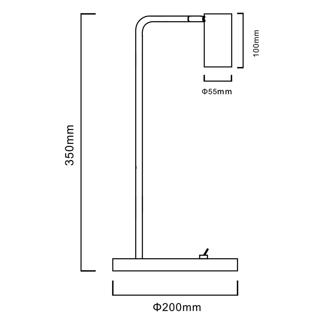 Lampe de bureau Maclean GU10, spot, ronde, GU10, avec interrupteur 55x90mm, noir, MCE370 B+ Ampoule GU10 7W Maclean Energy MCE437 NW blanc neutre 4000K, 220-240V~, 50/60Hz, 490 lumens