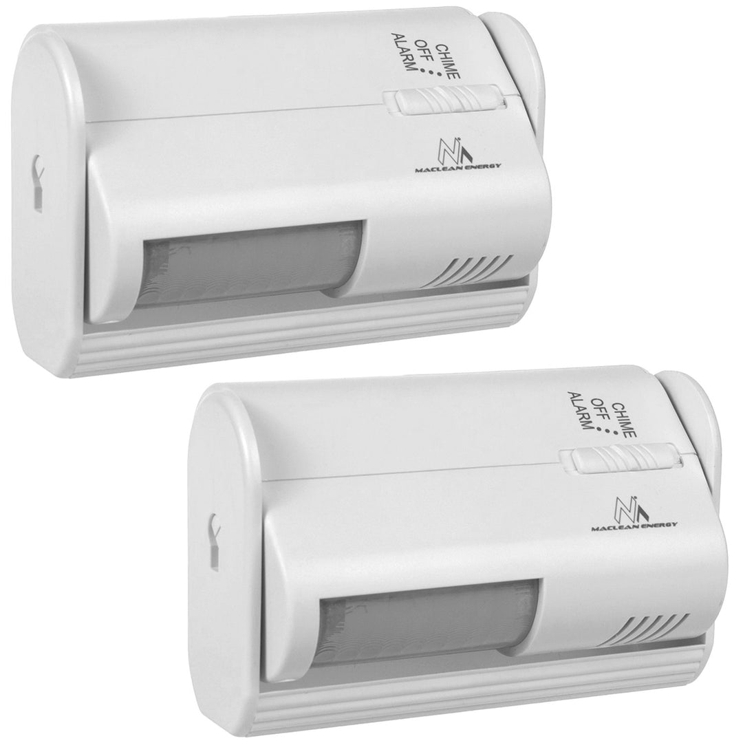 Maclean draadloos toegangssignaalapparaat, PIR-sensor, bereik van 8 m, 9 V DC-batterijvoeding, volume van meer dan 70 dB, MCE311 W, 2 stuks