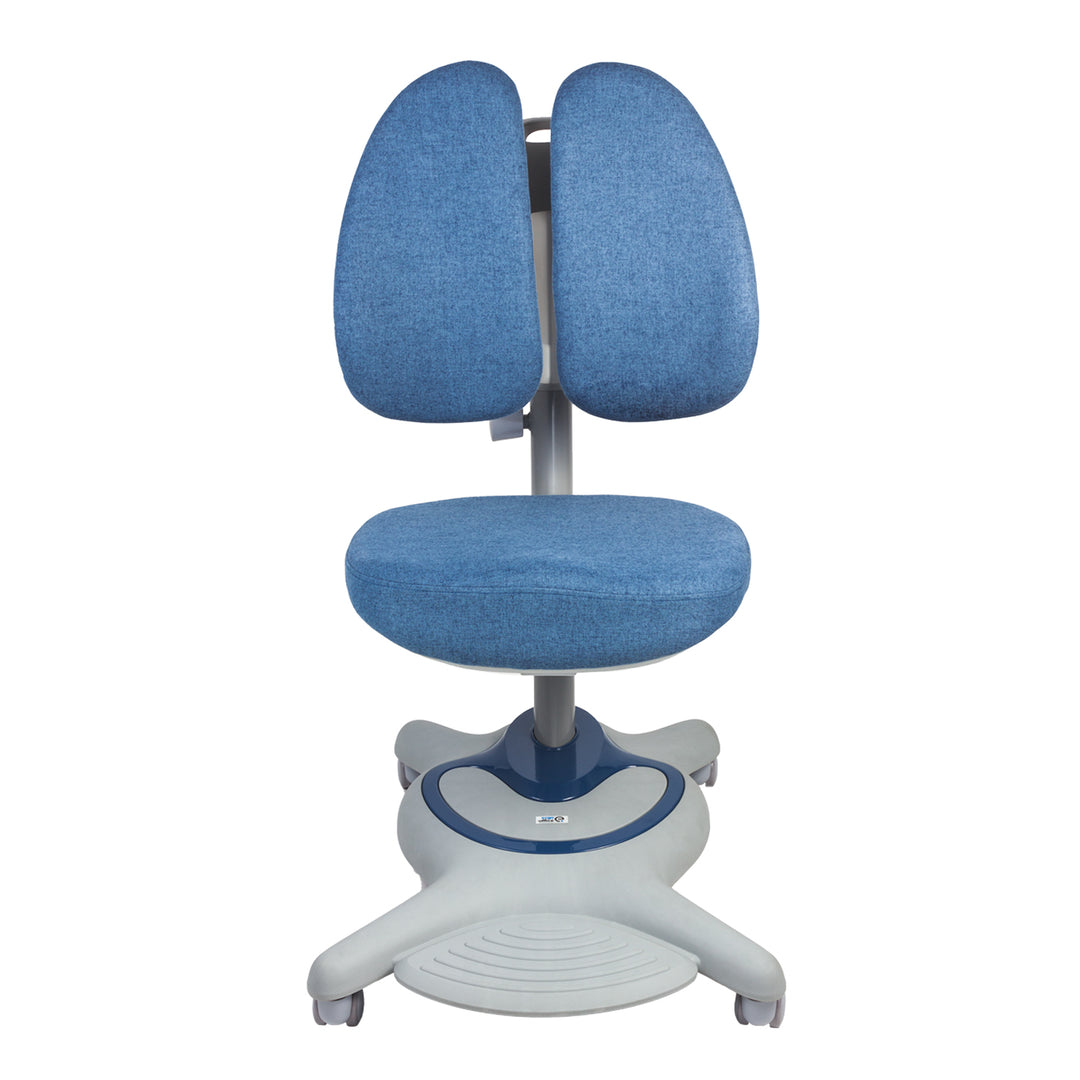 Ergo Office ergonomisch in hoogte verstelbaar bureau voor kinderen, grijs, max. 100kg, ER-417 2cz +Ergo Office ergonomische stoel voor kinderen, verstelbare hoofdsteun, verstelbare hoogte, max. 75kg, ER-484N