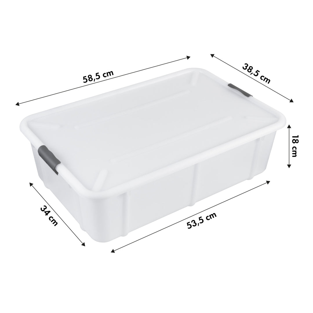BranQ Velur 29L conteneur de stockage avec couvercle et roues