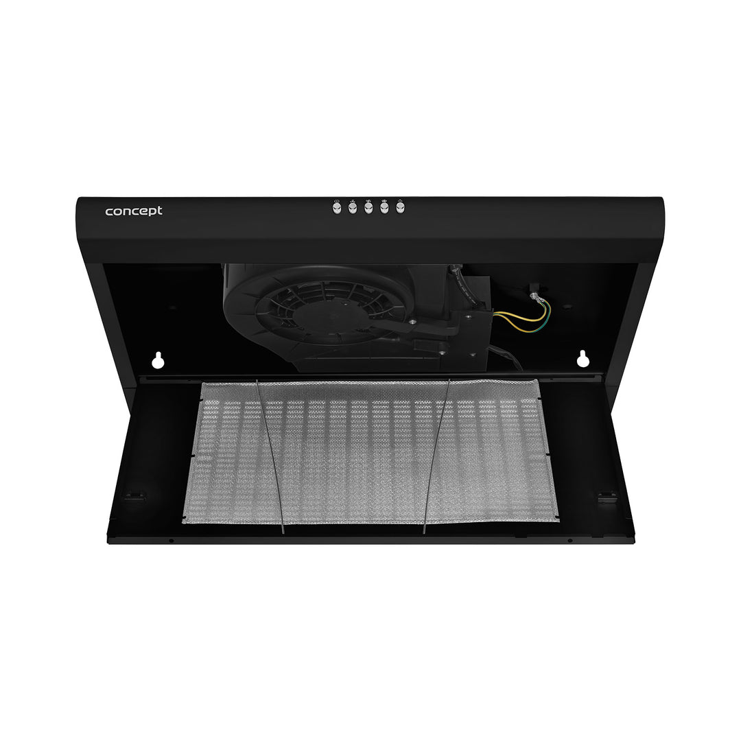 Concept OPP1360bc 60cm hotte aspirante sous plan noir