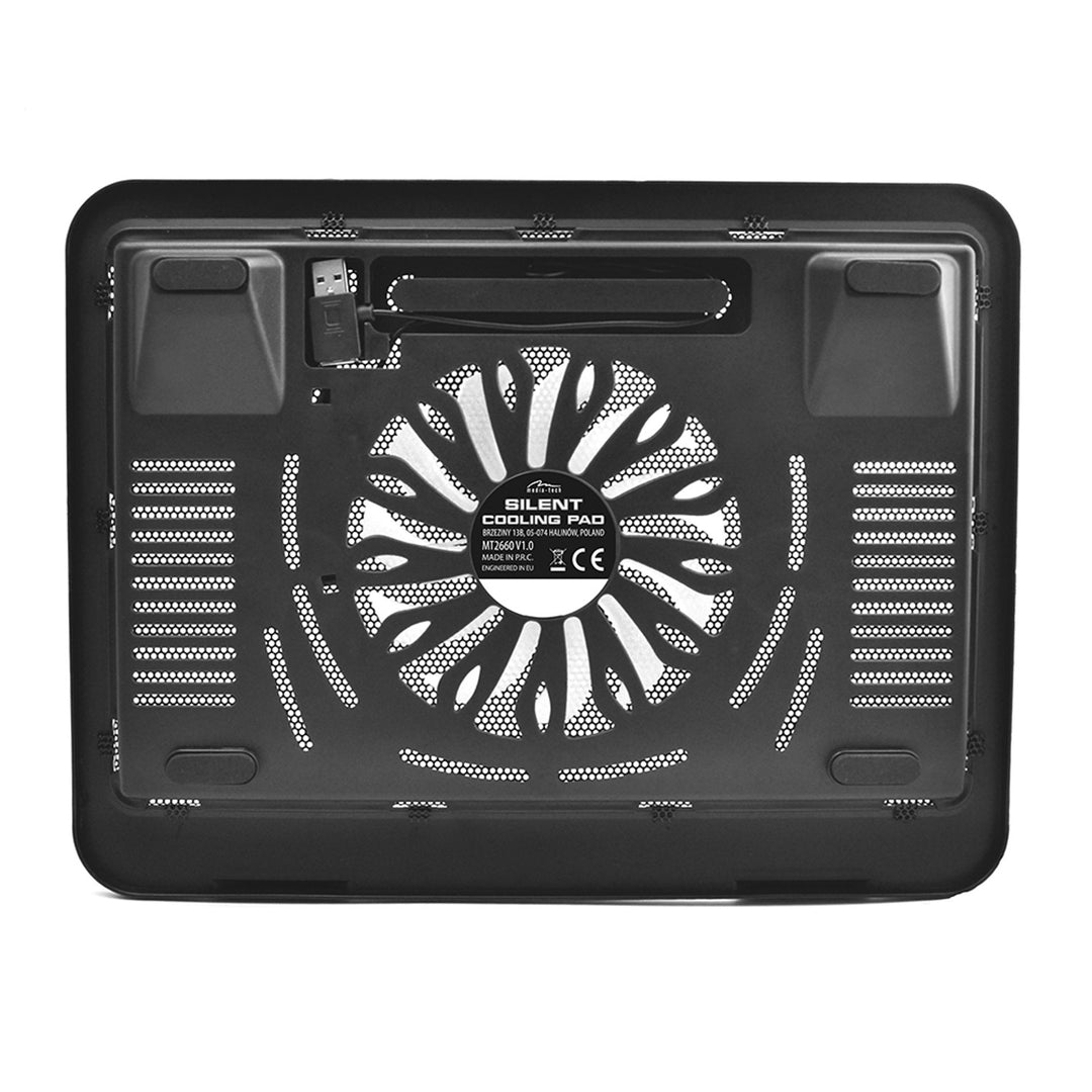 Coussin de refroidissement silencieux - Coussin de refroidissement pour ordinateurs portables de 15,6" et moins, silencieux, puissant, ventilateurs de 13,5 cm, port de passage USB