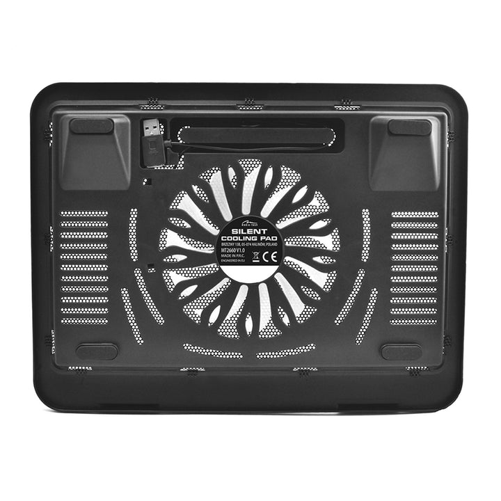 Coussin de refroidissement silencieux - Coussin de refroidissement pour ordinateurs portables de 15,6" et moins, silencieux, puissant, ventilateurs de 13,5 cm, port de passage USB