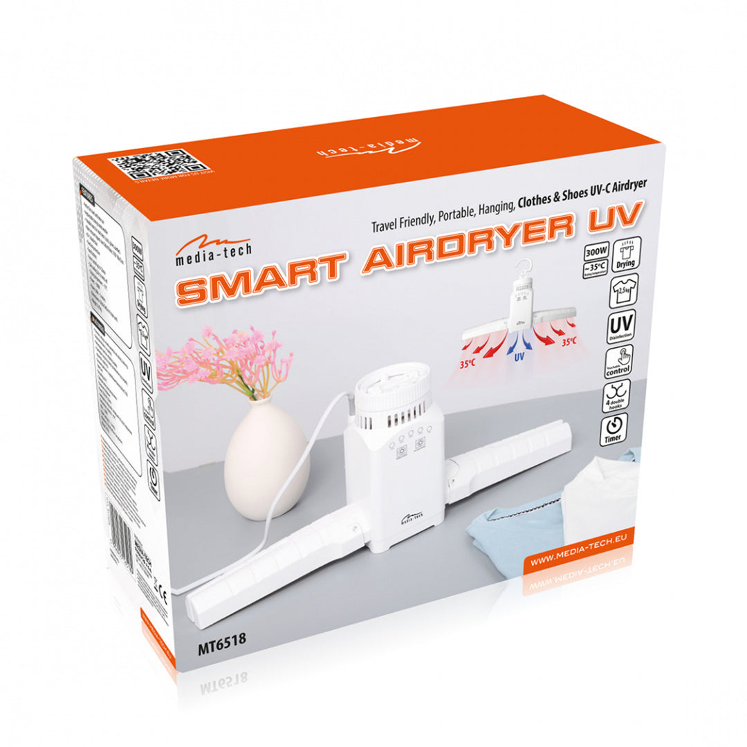 Sécheur d'air mobile et mural pour vêtements, chaussures, etc. avec désinfection UV SMART AIRDRYER UV
