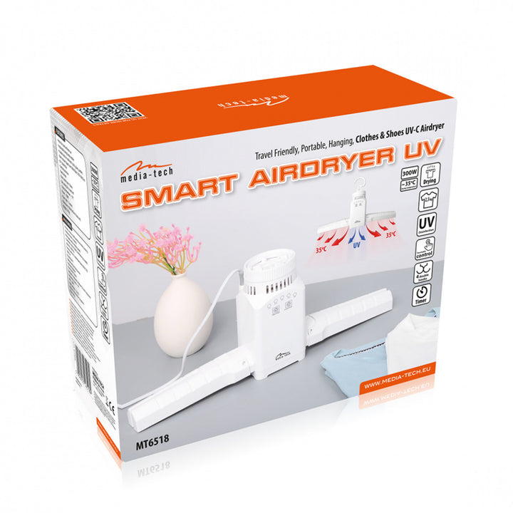 Sécheur d'air mobile et mural pour vêtements, chaussures, etc. avec désinfection UV SMART AIRDRYER UV