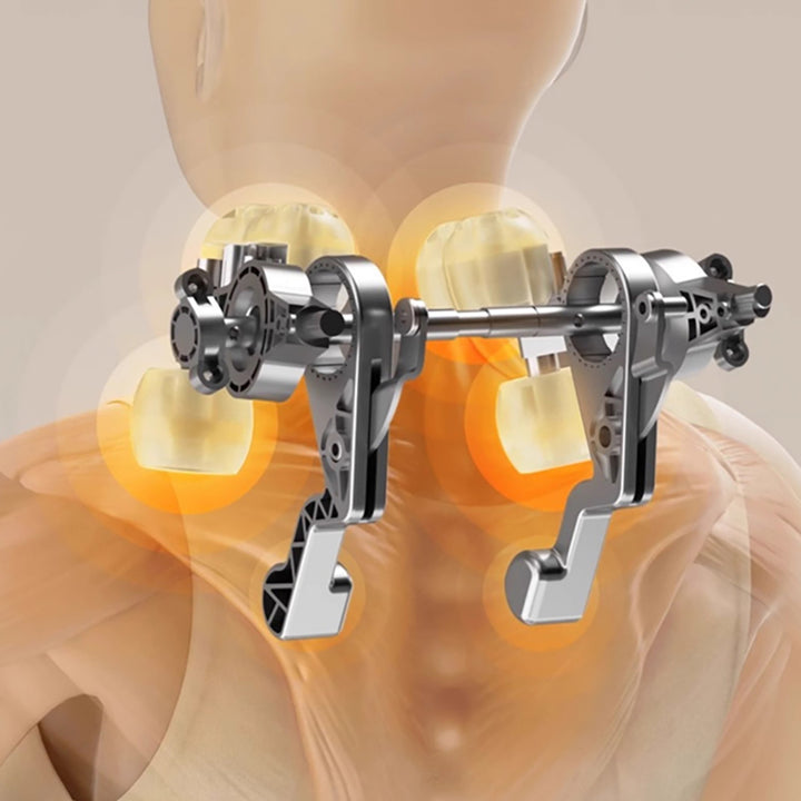 Masseur d'épaules et de cou. Shiatsu, 5D imitation mains, 6 têtes de massage, 3 modes, 3 vitesses, sans fil, port de charge USB-C MASSAGE NECK & ; SHOULDERS