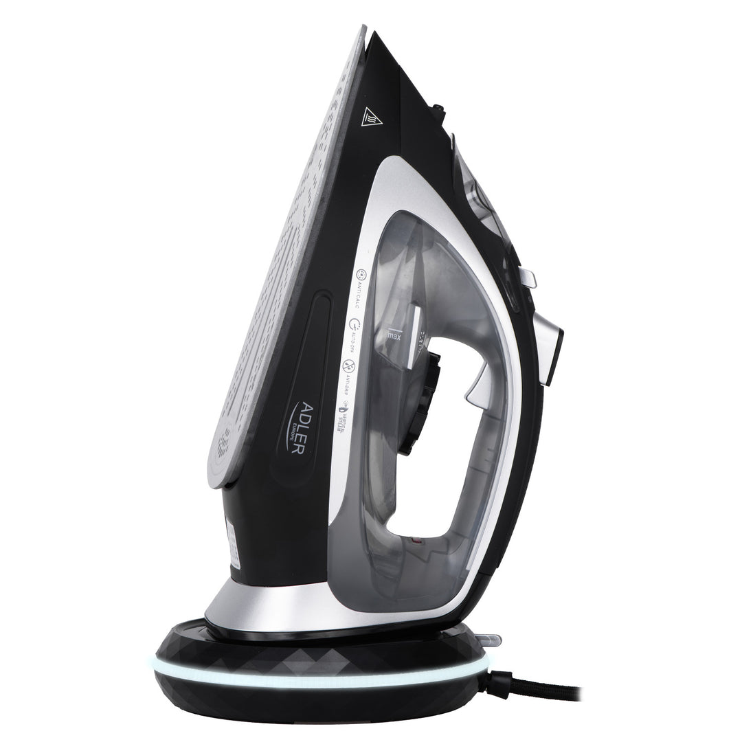 Fer à vapeur sans fil Adler, semelle en céramique, 2800W, AD 5043