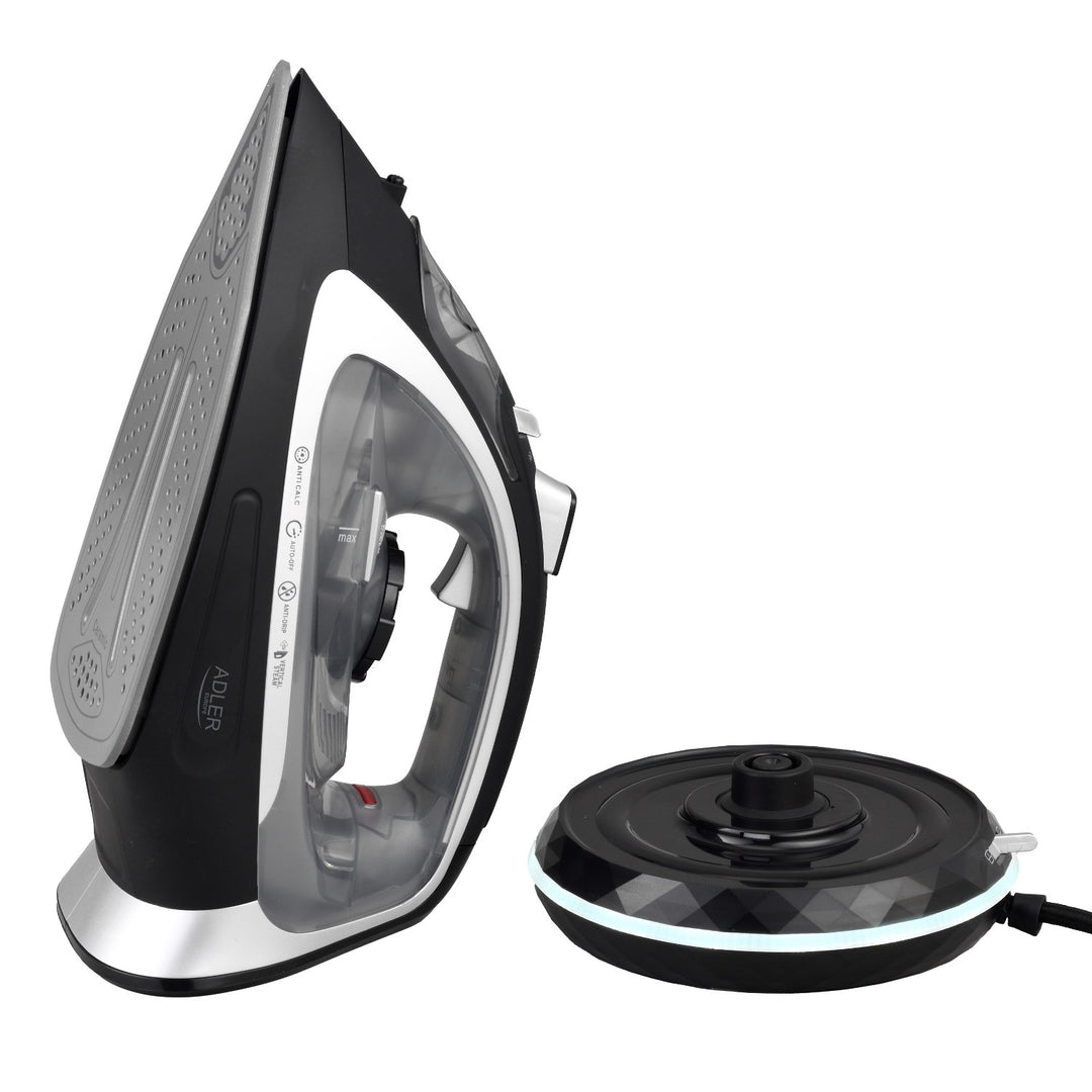 Fer à vapeur sans fil Adler, semelle en céramique, 2800W, AD 5043