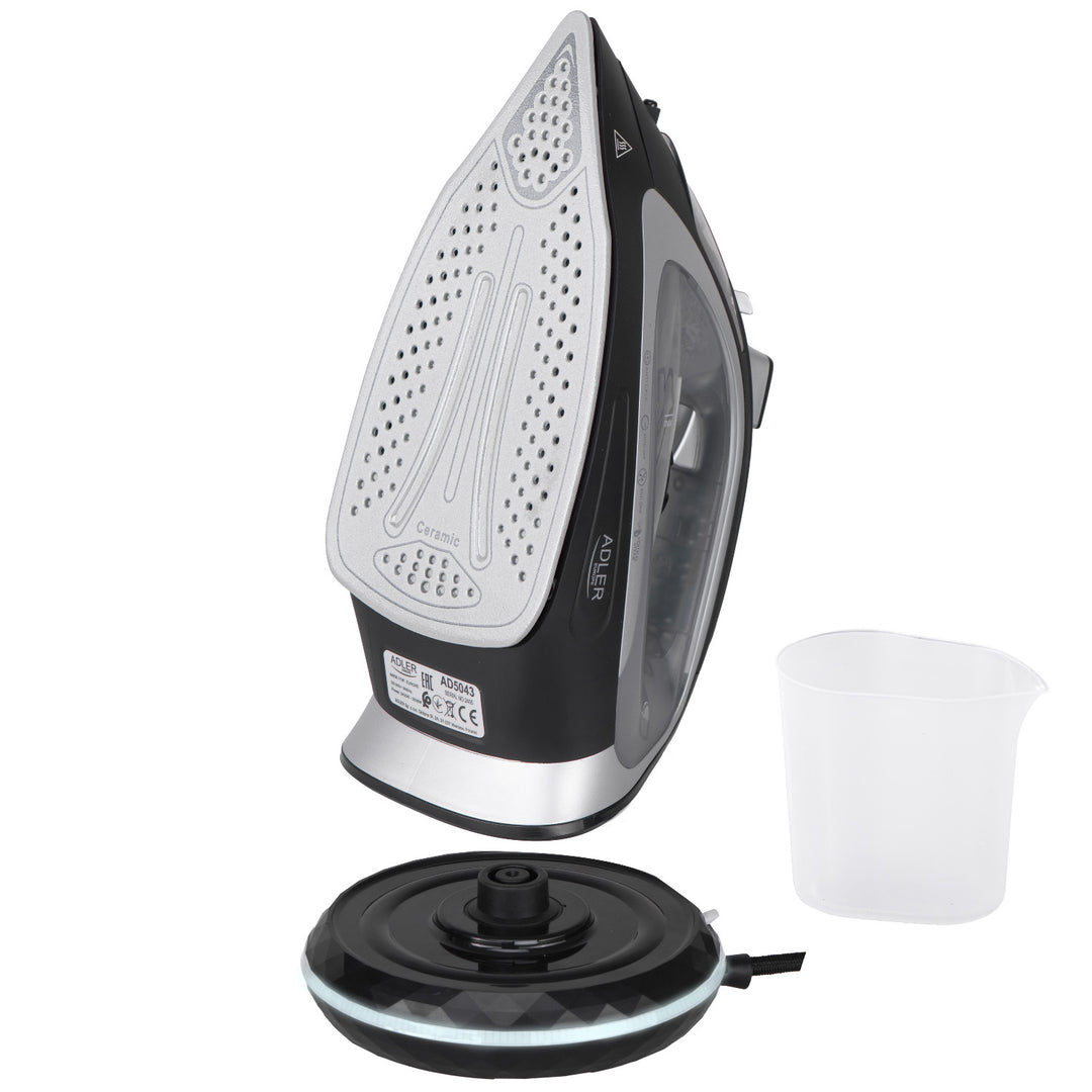 Fer à vapeur sans fil Adler, semelle en céramique, 2800W, AD 5043