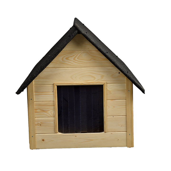 Abri pour chien et chat Woodok, isolé, en bois, grand XL, à monter soi-même et à peindre, imprégné en chêne blanchi