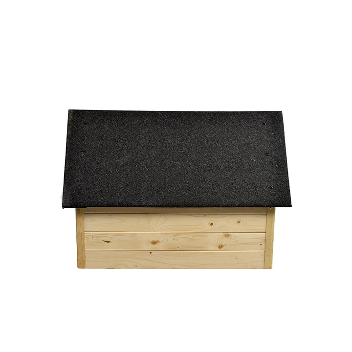 Abri pour chien et chat Woodok, isolé, en bois, grand XL, à monter soi-même et à peindre, imprégné en chêne blanchi