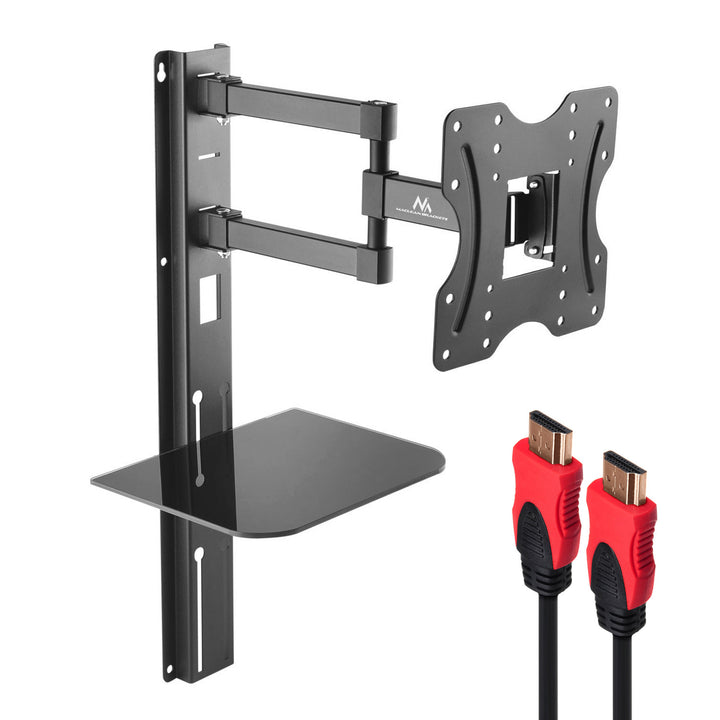 Maclean MC-771+MCTV-706 Universele Muurbeugel voor TV's en Monitoren + 1,8m HDMI-HDMI Kabel v2.0