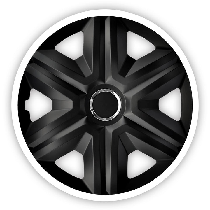 NRM Fast Lux 15'' enjoliveur universel noir/blanc 1 pièce