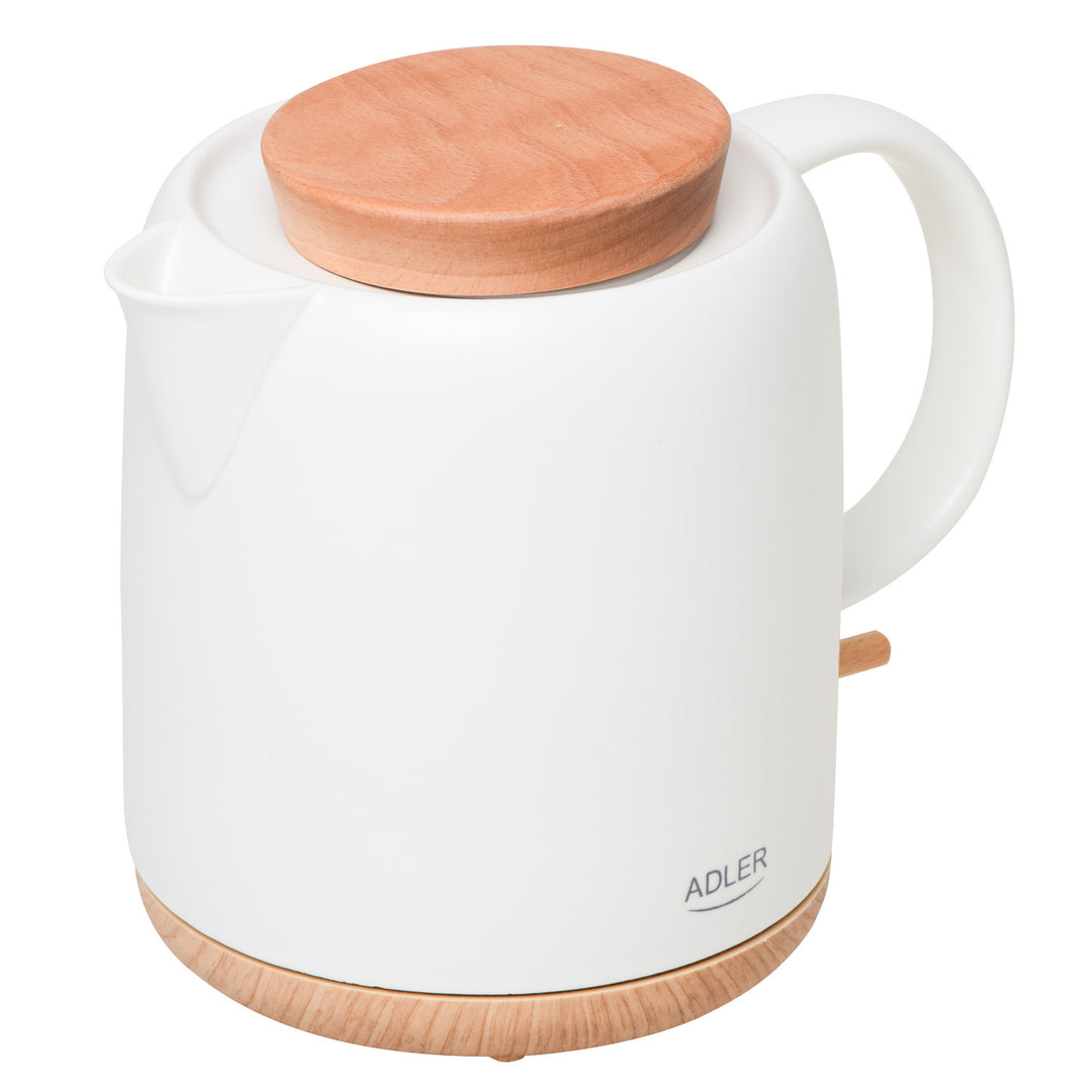 Bouilloire électrique en céramique 1.0L, 1200W, écru, Adler AD 1304