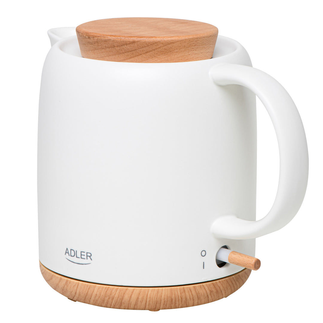 Bouilloire électrique en céramique 1.0L, 1200W, écru, Adler AD 1304