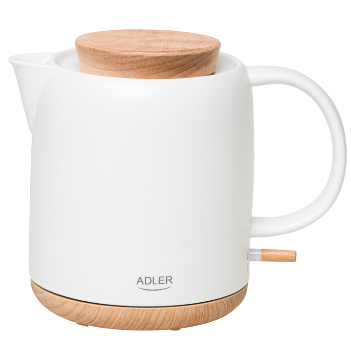 Bouilloire électrique en céramique 1.0L, 1200W, écru, Adler AD 1304