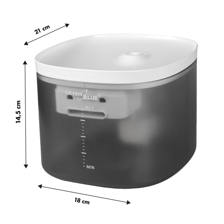 GreenBlue distributeur automatique d'eau / abreuvoir pour animaux, 3L, USB 5V1A, GB392 + GreenBlue distributeur automatique de nourriture pour animaux / mangeoire, 6L, USB 5V1A, GB393