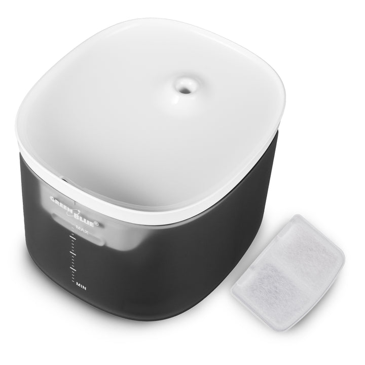 GreenBlue distributeur automatique d'eau / abreuvoir pour animaux, 3L, USB 5V1A, GB392 + GreenBlue distributeur automatique de nourriture pour animaux / mangeoire, 6L, USB 5V1A, GB393