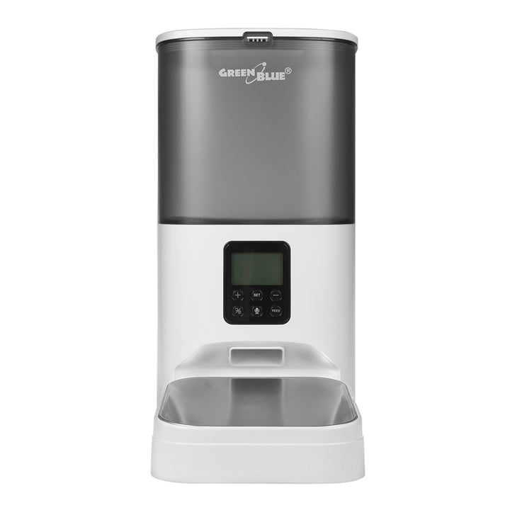 GreenBlue distributeur automatique d'eau / abreuvoir pour animaux, 3L, USB 5V1A, GB392 + GreenBlue distributeur automatique de nourriture pour animaux / mangeoire, 6L, USB 5V1A, GB393
