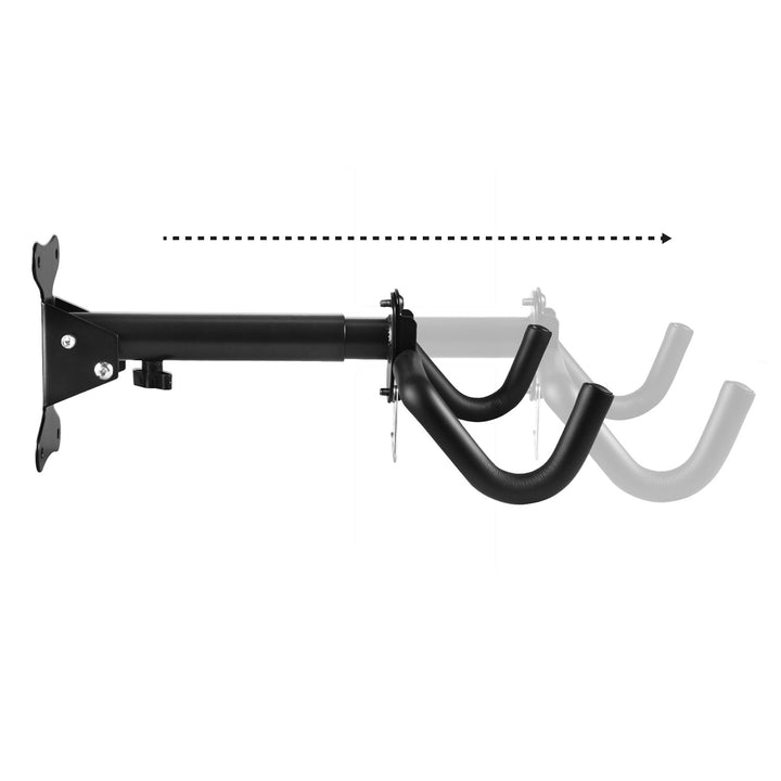 Support mural pour vélo Maclean, horizontal, acier, charge max. 30kg, MC-484, 2 pièces